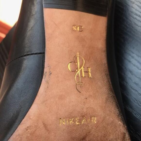 COLE HAAN - NIKE AIR Black Leather Heels/Pumps size 8C - Picture 5 of 10